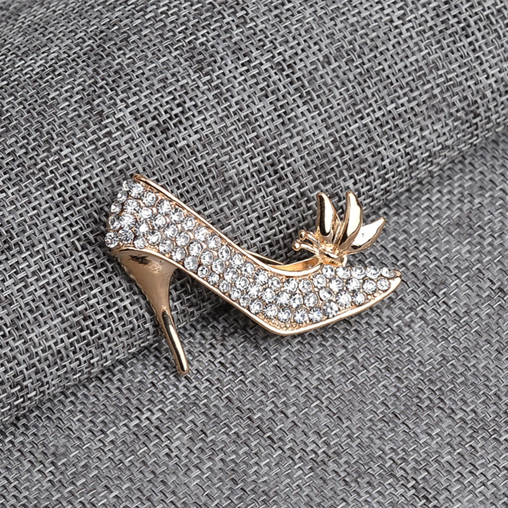 High Heel Brooch Sparkling Brooch Pin Fashion Clothes Jewelry Gift for Women