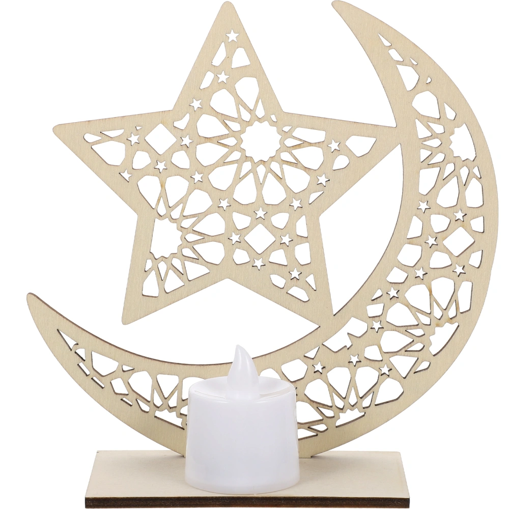 Eid Lamp LED Decorative Light Festival Light Wooden Lamp Decoration Moon Star Lamp