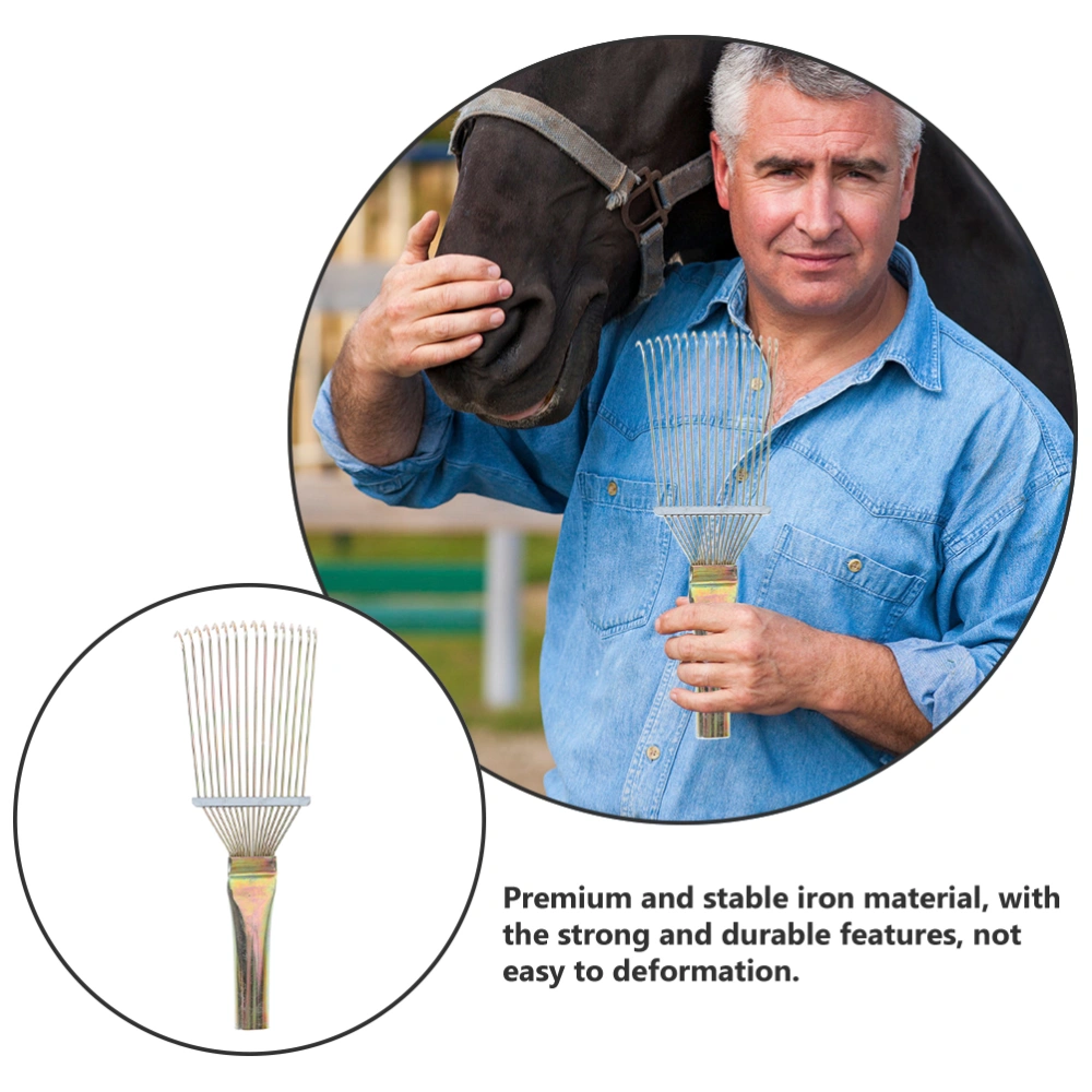 Metal Cattle Hair Remover Horse Hair Removal Rake Horse Grooming Rake Horse Hair Brush