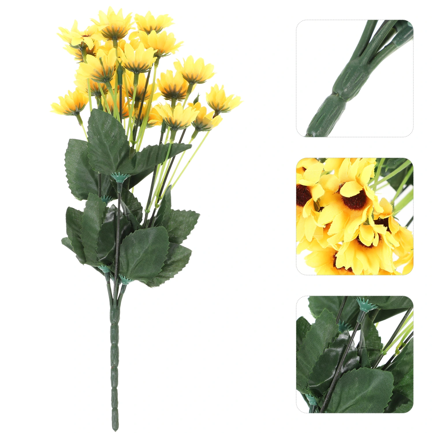 3Pcs Artificial Sunflowers Long Stem Silk Fake Sunflowers Simulation Sunflowers