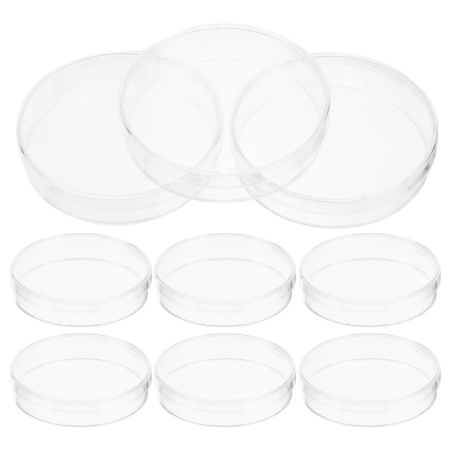30pcs Plastic Petri Dish with Lid Tissue Culture Plate Science Experiment Supplies