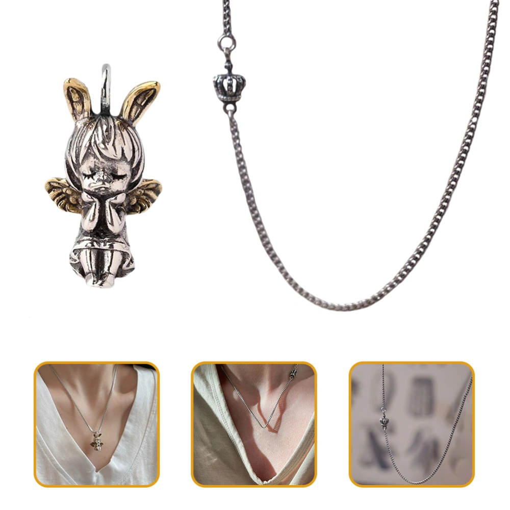 Angel Girl Necklace Pendant Necklace Creative Necklace Sweater Necklace