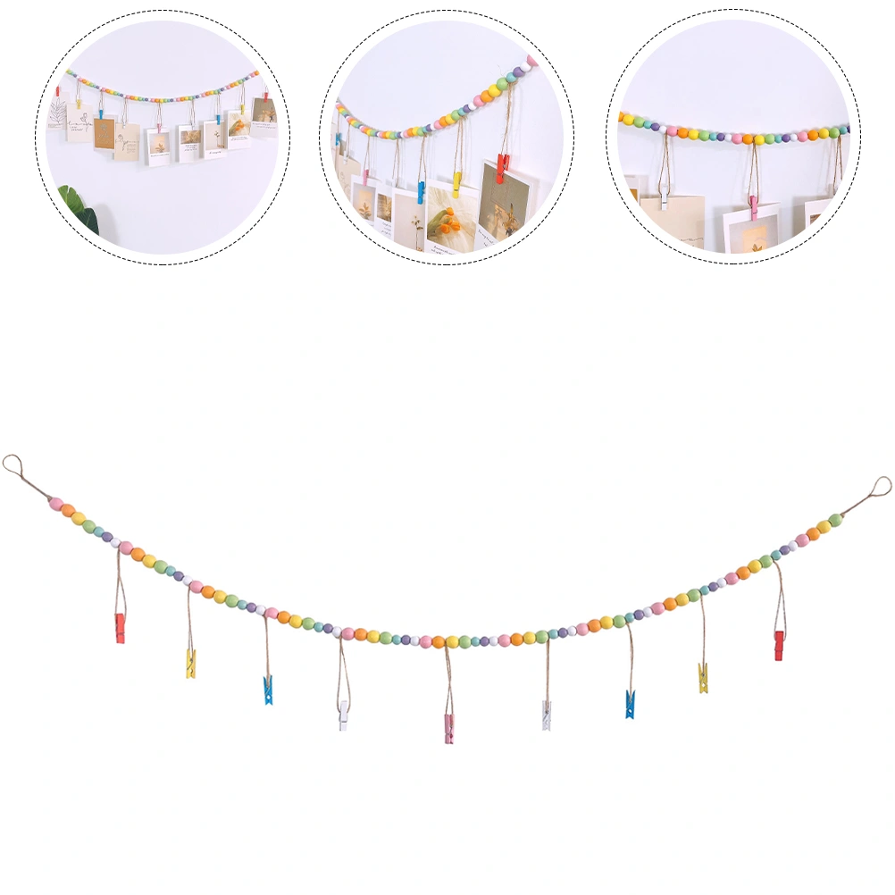 Picture Hanging Bead Rope Rustic Photo Display Decor Picture Display String