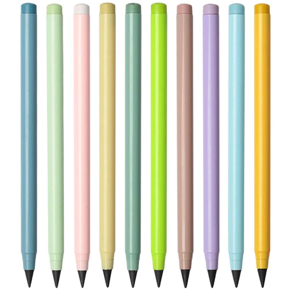 10Pcs Everlasting Pencils Colored Inkless Pencils Students Writing Pencils Lightweight Pencils