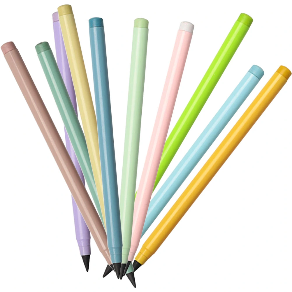 10Pcs Everlasting Pencils Colored Inkless Pencils Students Writing Pencils Lightweight Pencils