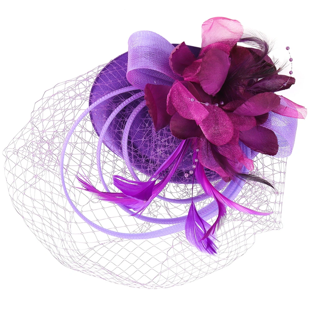 Tea Party Fascinator Hat Headband Hat Clip Plume Fascinator Tea Party Hair Accessory