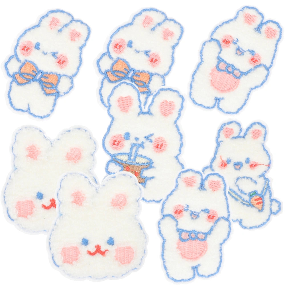 8Pcs Rabbit Sewing Patches Coat Back Patches Multifunction Patches Decor Repairing Sewing Patches(Mixed Style)