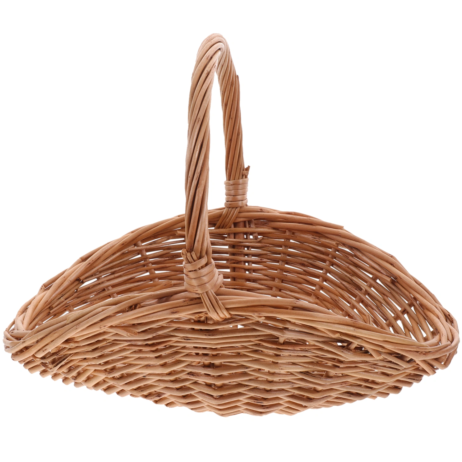 Portable Camping Use Basket Imitation Handmade Woven Basket Picnic Food Storage Basket