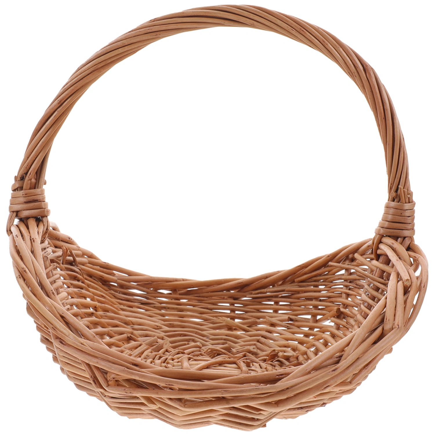 Portable Camping Use Basket Imitation Handmade Woven Basket Picnic Food Storage Basket