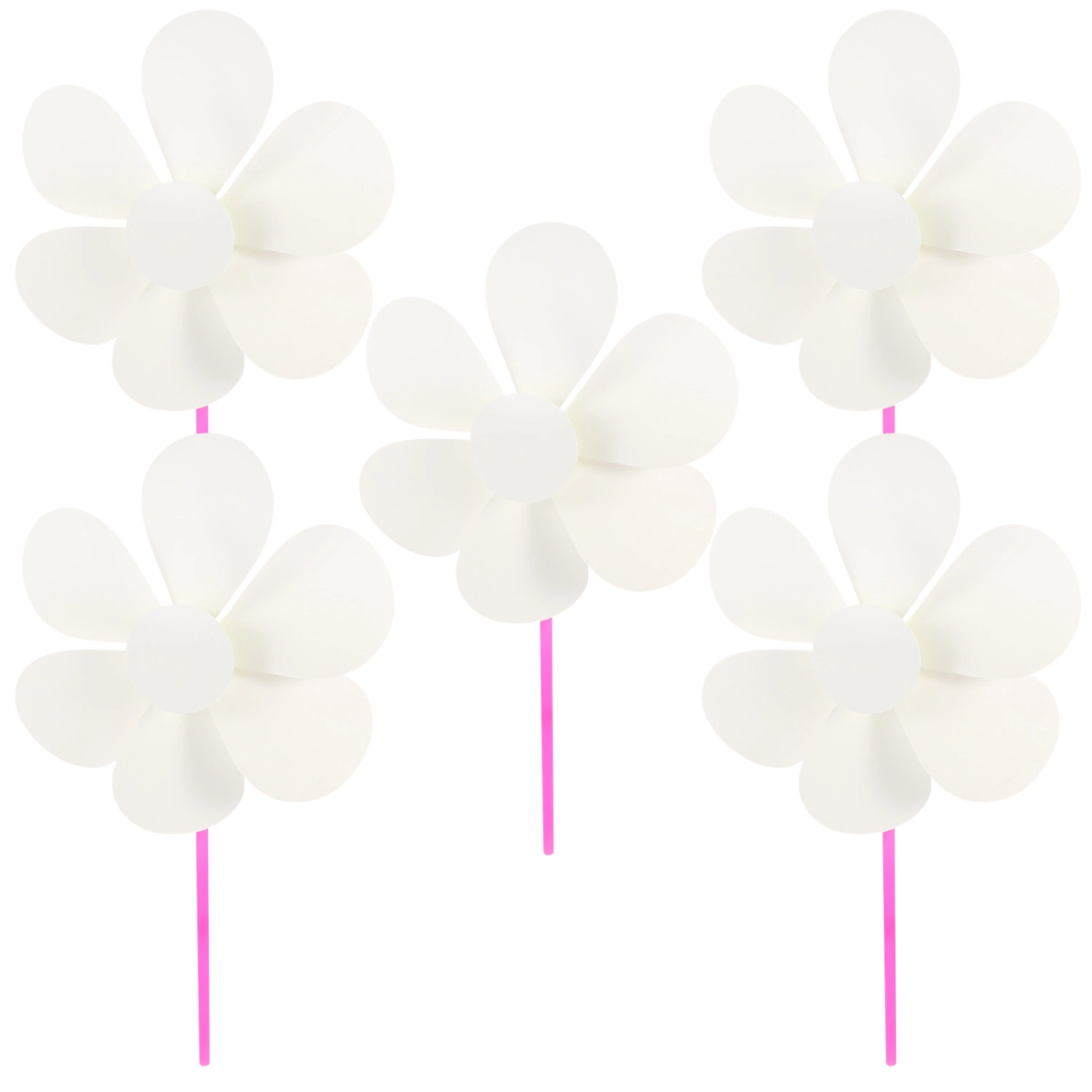 5pcs Blank Paper Pinwheels Unpainted Pinwheels DIY Graffiti Pinwheels for Kids