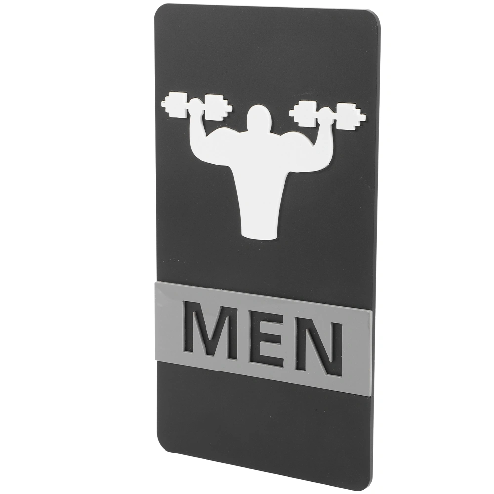 Restroom Sign Self Adhesive Toilet Sign Acrylic Toilet Guiding Sign Toilet Signboard