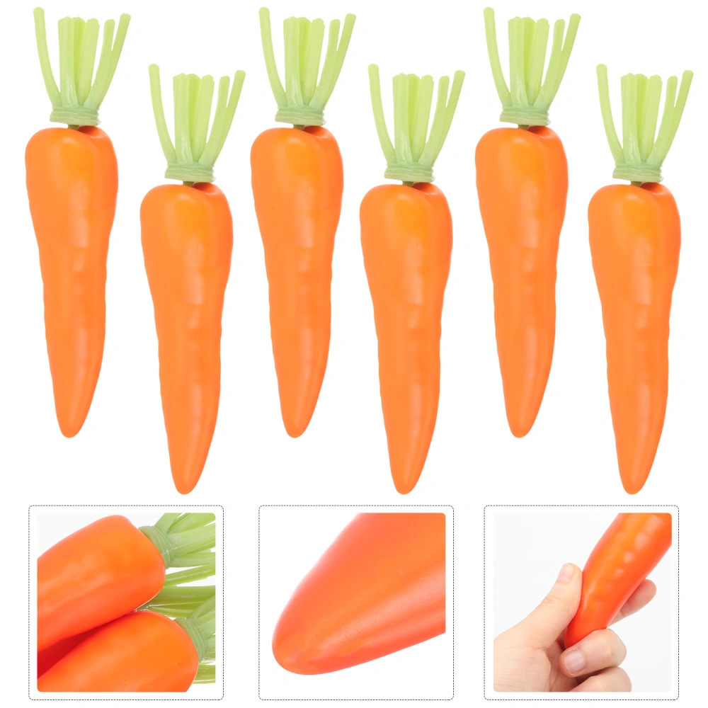 6pcs Simulation Carrot Fruits Artificial Lifelike Vegetables Models Home  Kitchen Photography Props