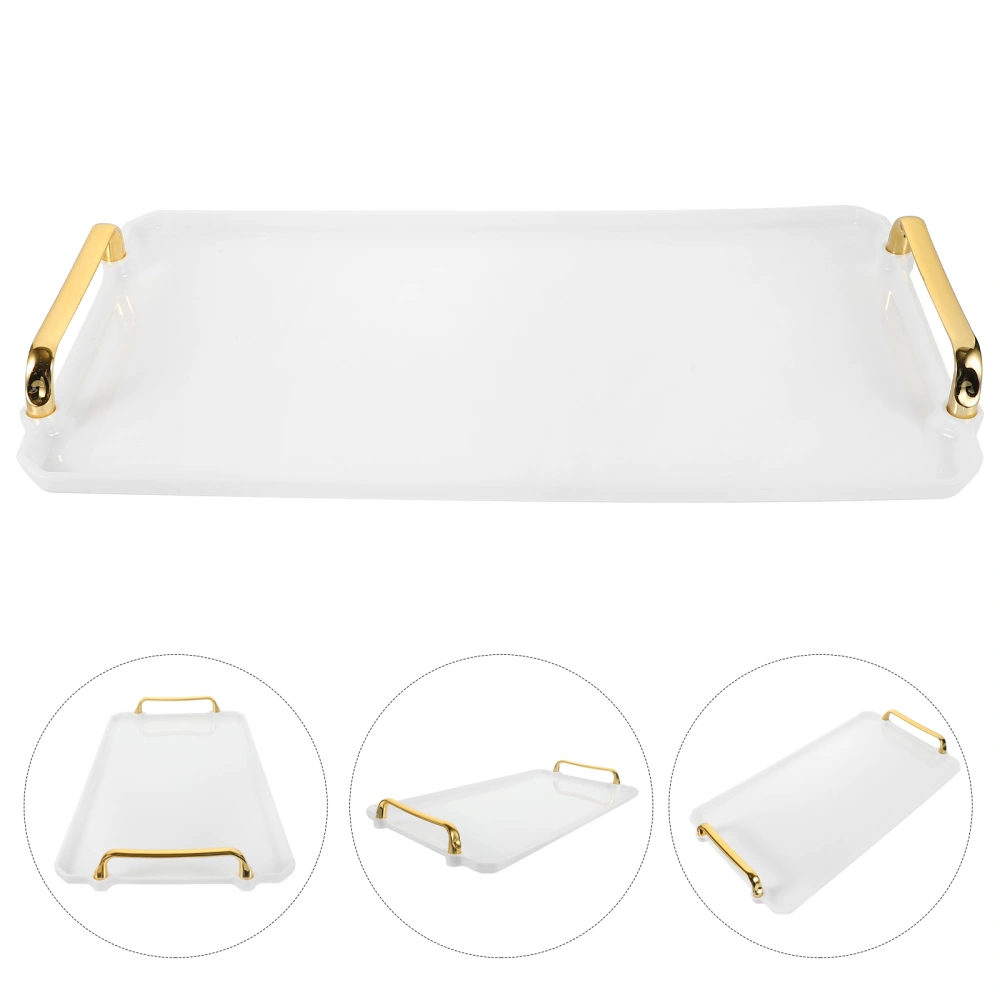 Rectangular Plastic Food Dessert Plate Plastic Serving Tray Multi-functional Storage Tray for Home