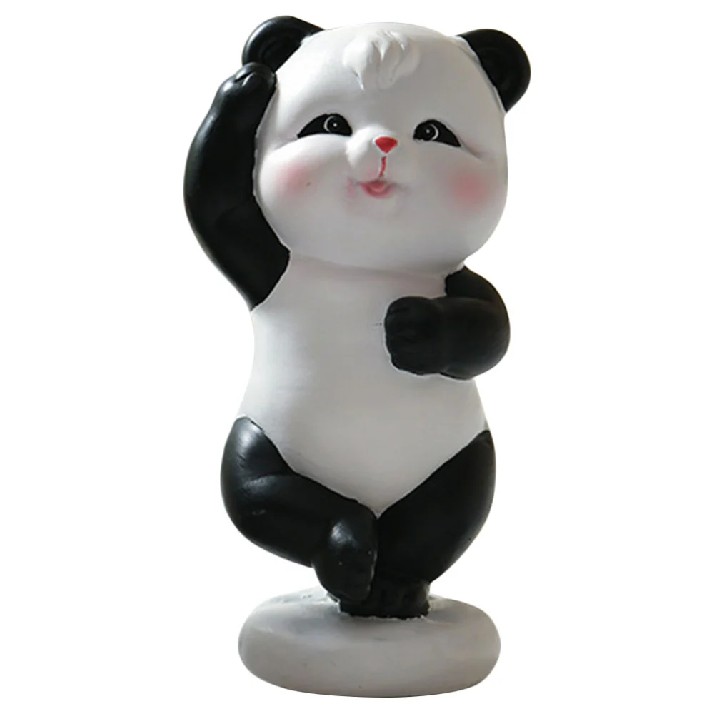 Panda Figurine Micro Landscape Decoration Animal Figurine Mini Resin Garden Ornament