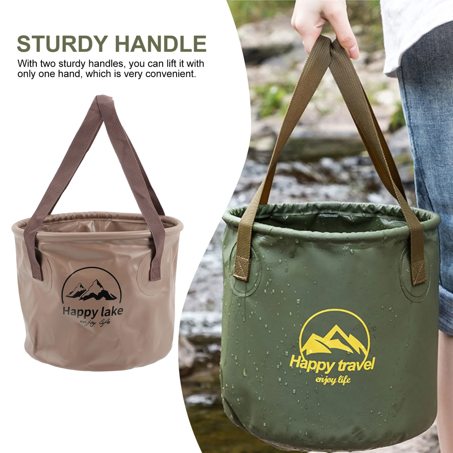 Multifunctional Wash Basin Folding Wash Basin Collapsible Bucket for Camping Travel