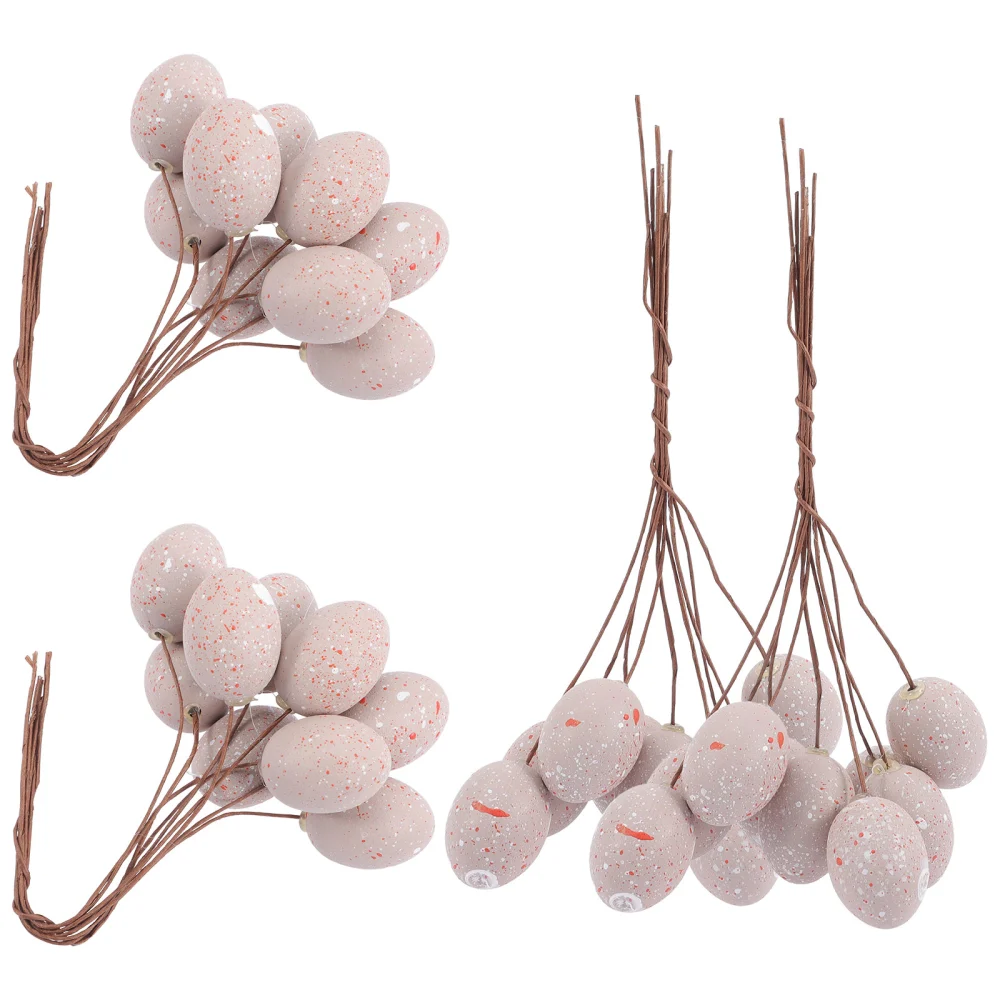 6pcs Decorative Easter Home Egg Stems Bouquet Easter Party Egg Bouquet Easter Party Decoration