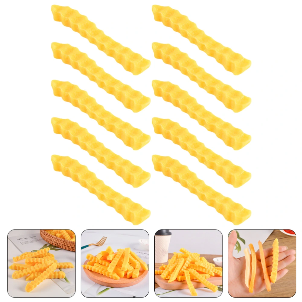 10pcs Fake French Fries Simulation Faux French Fries Food Artificial French Fries