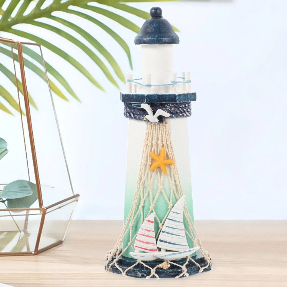 Decorative Nautical Lighthouse Ornament Rustic Ocean Beach Themed Lighthouse Decoration