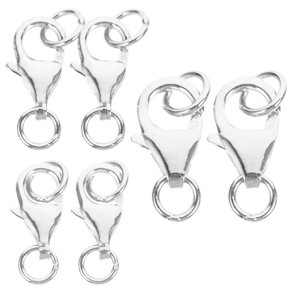 6pcs Lobster Claws Clasps Open Jump Rings Connect Necklace Bracelet Clasps