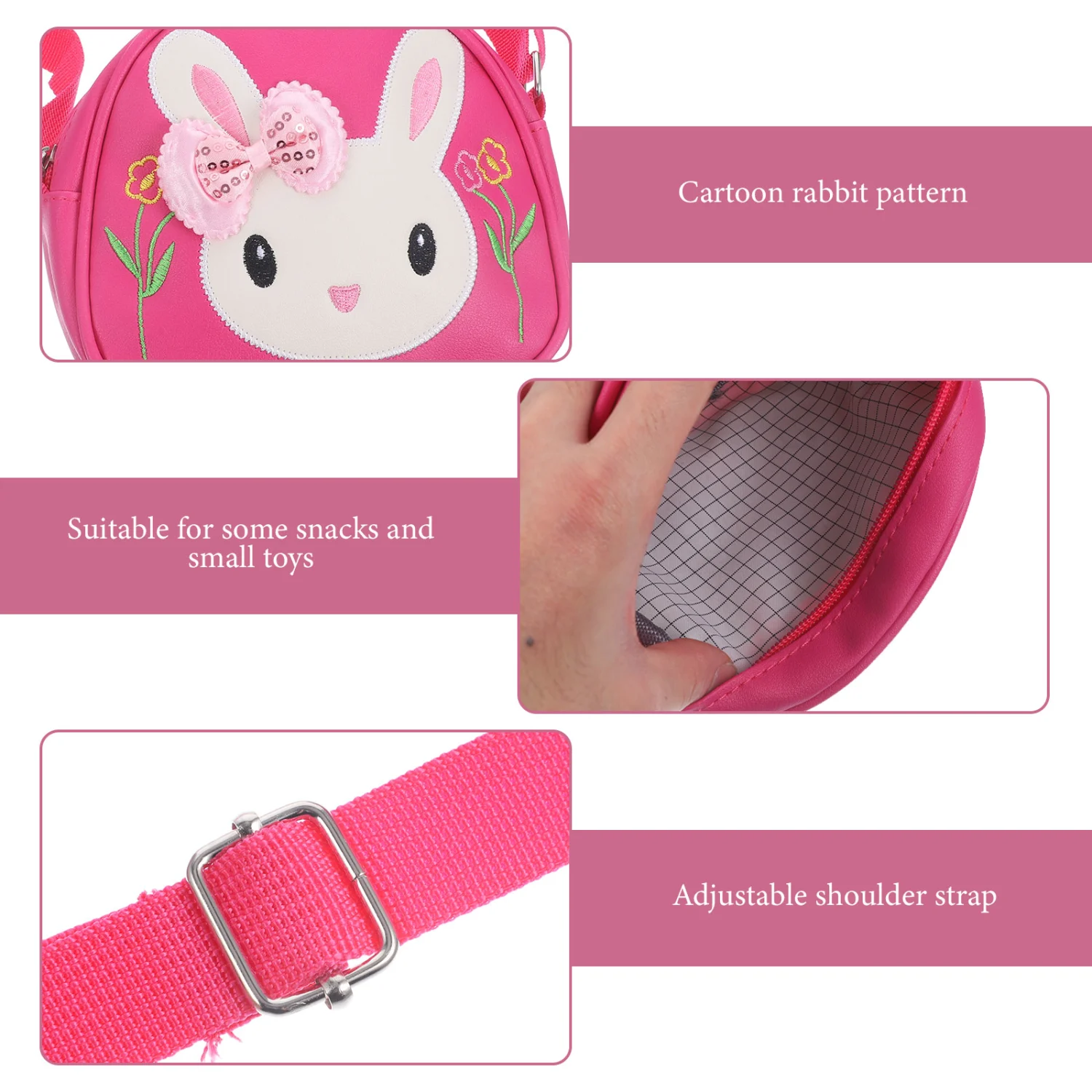 Girls Crossbody Bag Kids Purse Adorable Bunny Shoulder Bag Birthday Gift for Girls