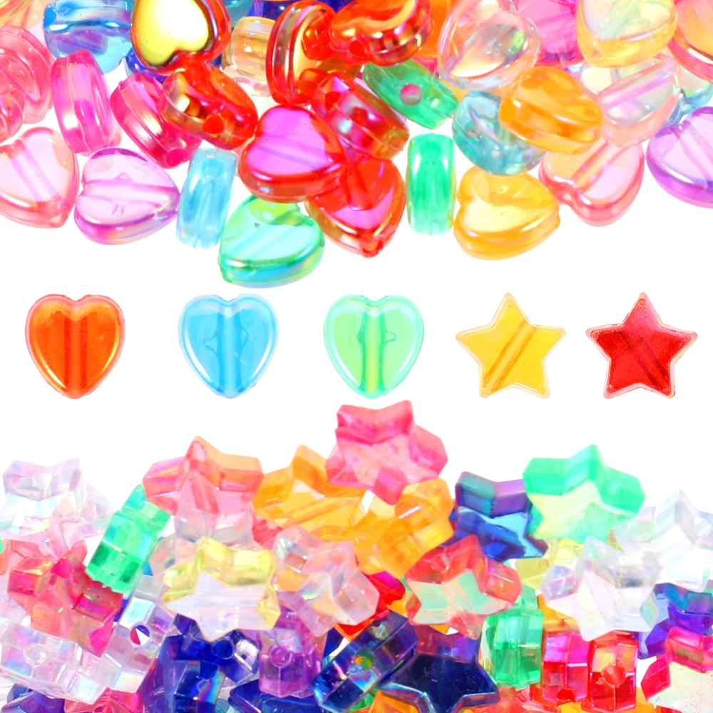 500pcs Acrylic Beads Diy Jewelry Making Beads Necklace Beads Phone Lanyard Beads