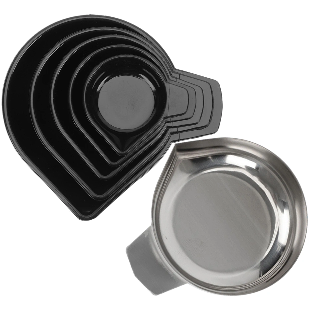 6Pcs Electronic Scale Trays Stainless Steel Gems Weight Trays for Small Scale