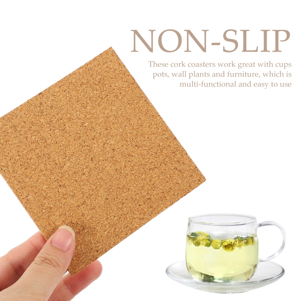 80Pcs Self-Adhesive Cork Coasters Cork Backing Sheets for Wall Decoration Craft Projects