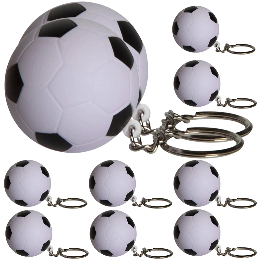 10pcs Retractable Ball Pen Ballpoint Pen Novelty Pens Soccer Keychain Fun Pens Blue Ink Pens