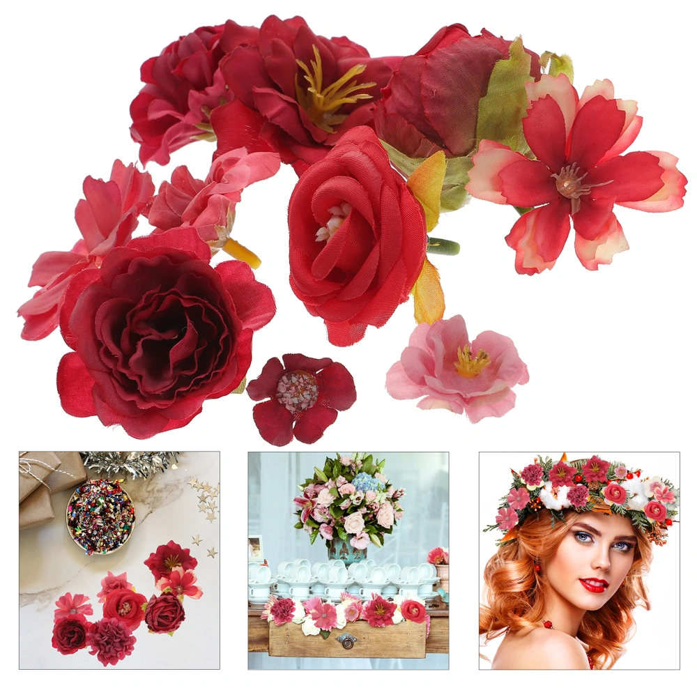 24pcs Fake Flower Artificial Flower Head Faux Flower Silk Flower for Crafts