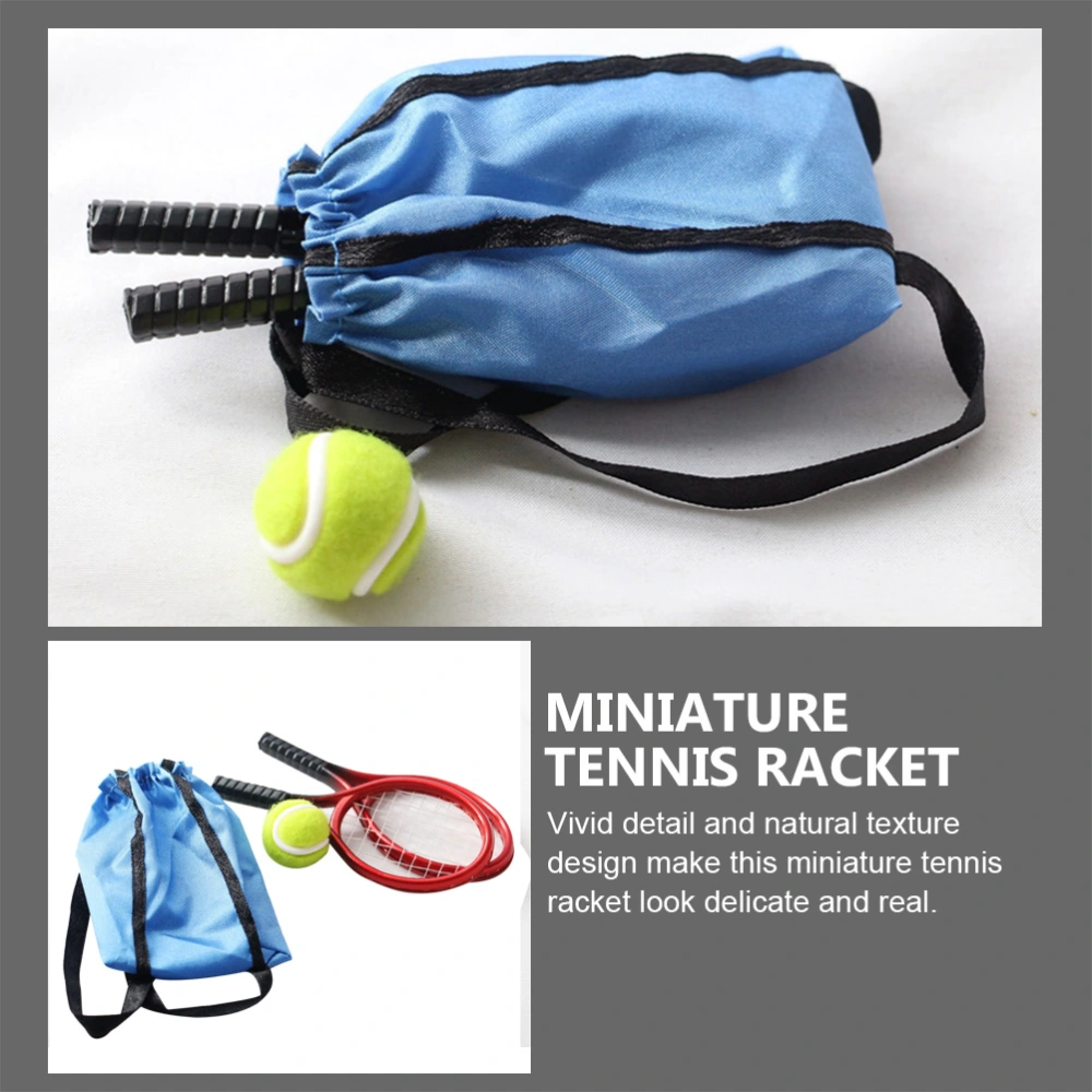 1 Set of Minihouse Tennis Racket Toy Mini Tennis Racket Garden Photography Props