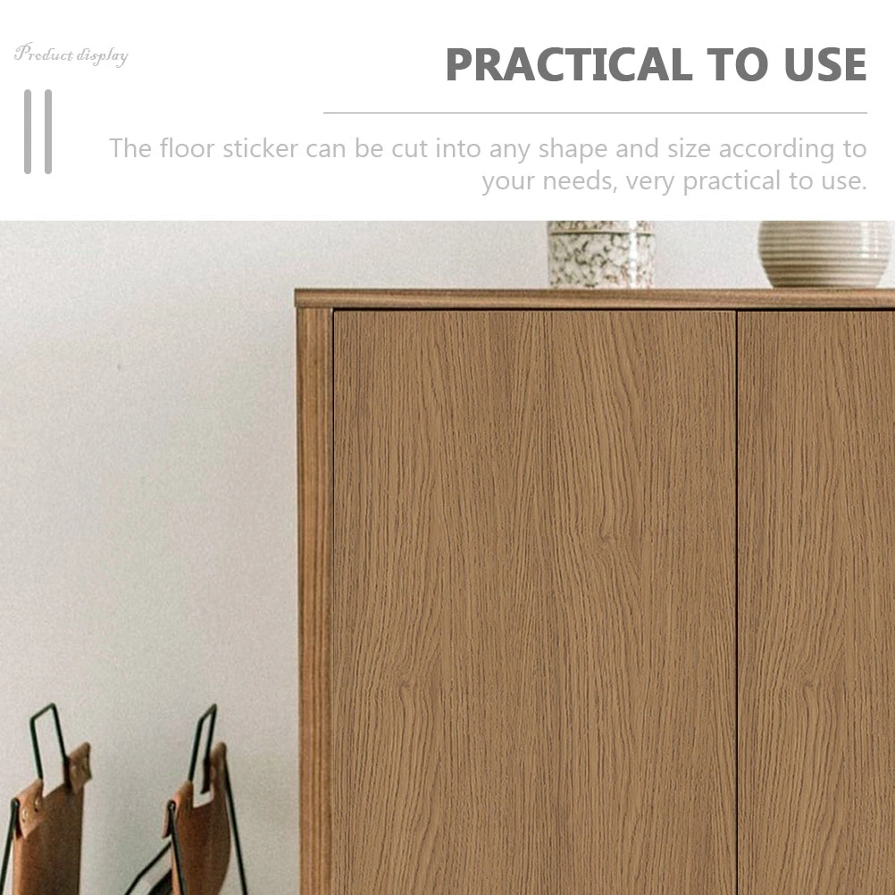 Wood Grain Floor Sticker Removable Peel and Stick Floor Planks PVC Floor Tile Sticker