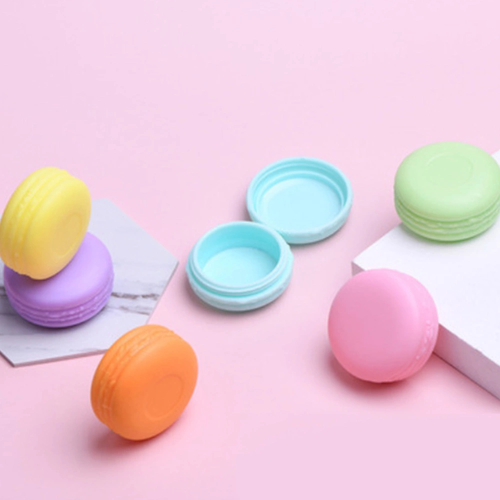 12pcs Mini Macaron Shaped Box Lotion Cream Container Travel Pill Case Jewelry Box