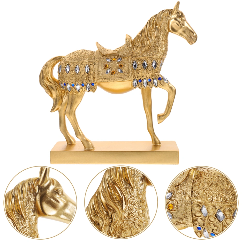 Resin Standing Horse Decor Shop Adorable Horse Statue Bookshelf Horse Ornament