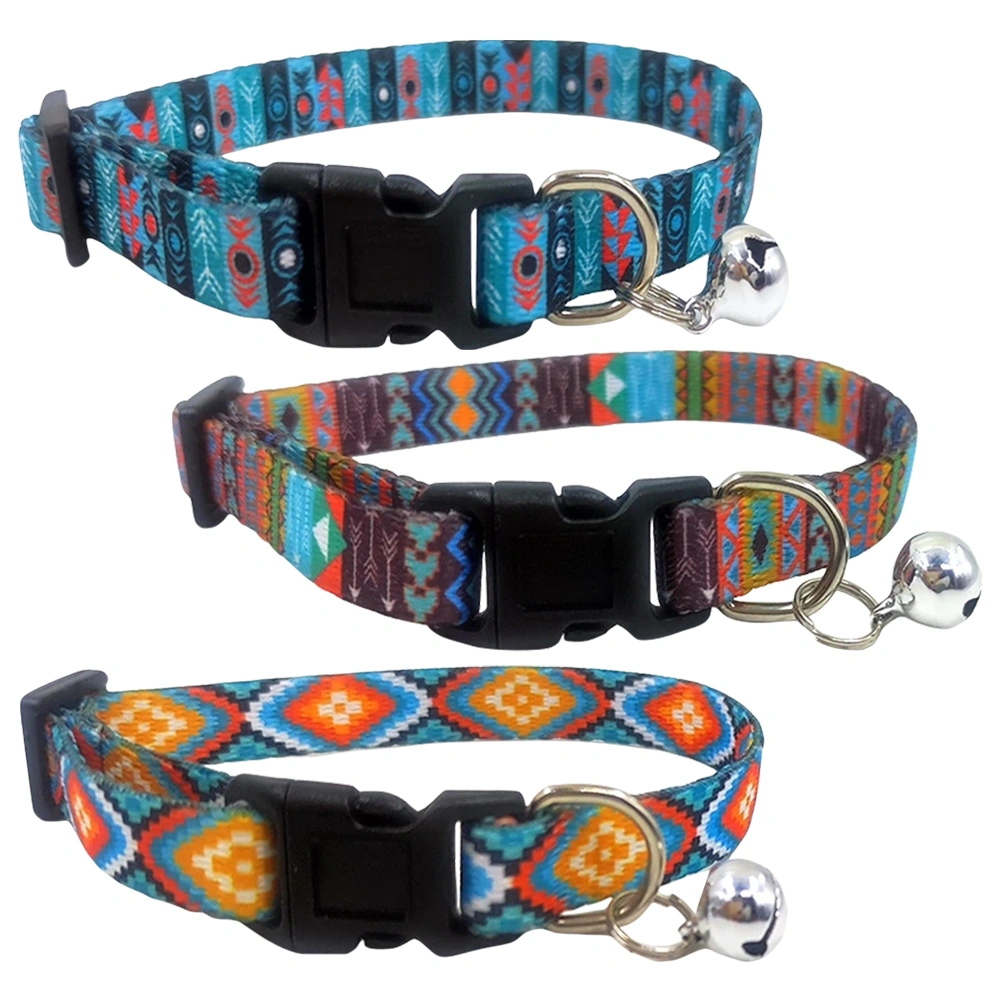 3Pcs Bohemian Style Cat Collars Outdoor Dog Collars Decorative Puppy Collars Dog Accessory