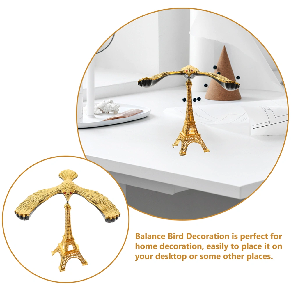 Desktop Balance Eagle Decoration Zinc Alloy Balance Bird Eiffel Tower Model Ornament