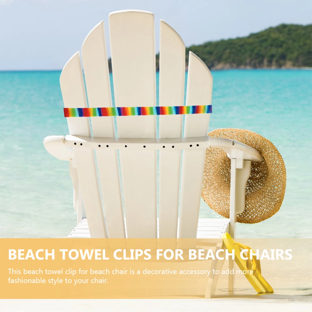 3pcs Towel Bands Beach Chairs Towel Holder Cruise Chairs Elastic Towel Bands