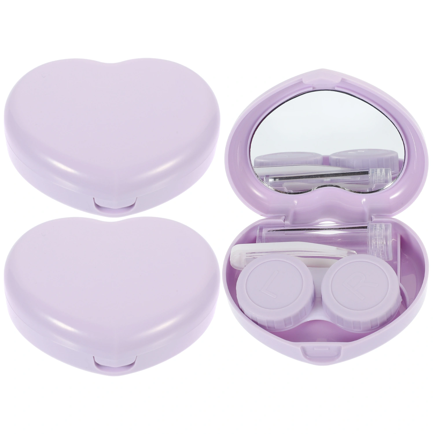 3 Sets of Contacts Lens Cases Travel Contacts Lens Cases Contacts Lens Case Box with Mirror