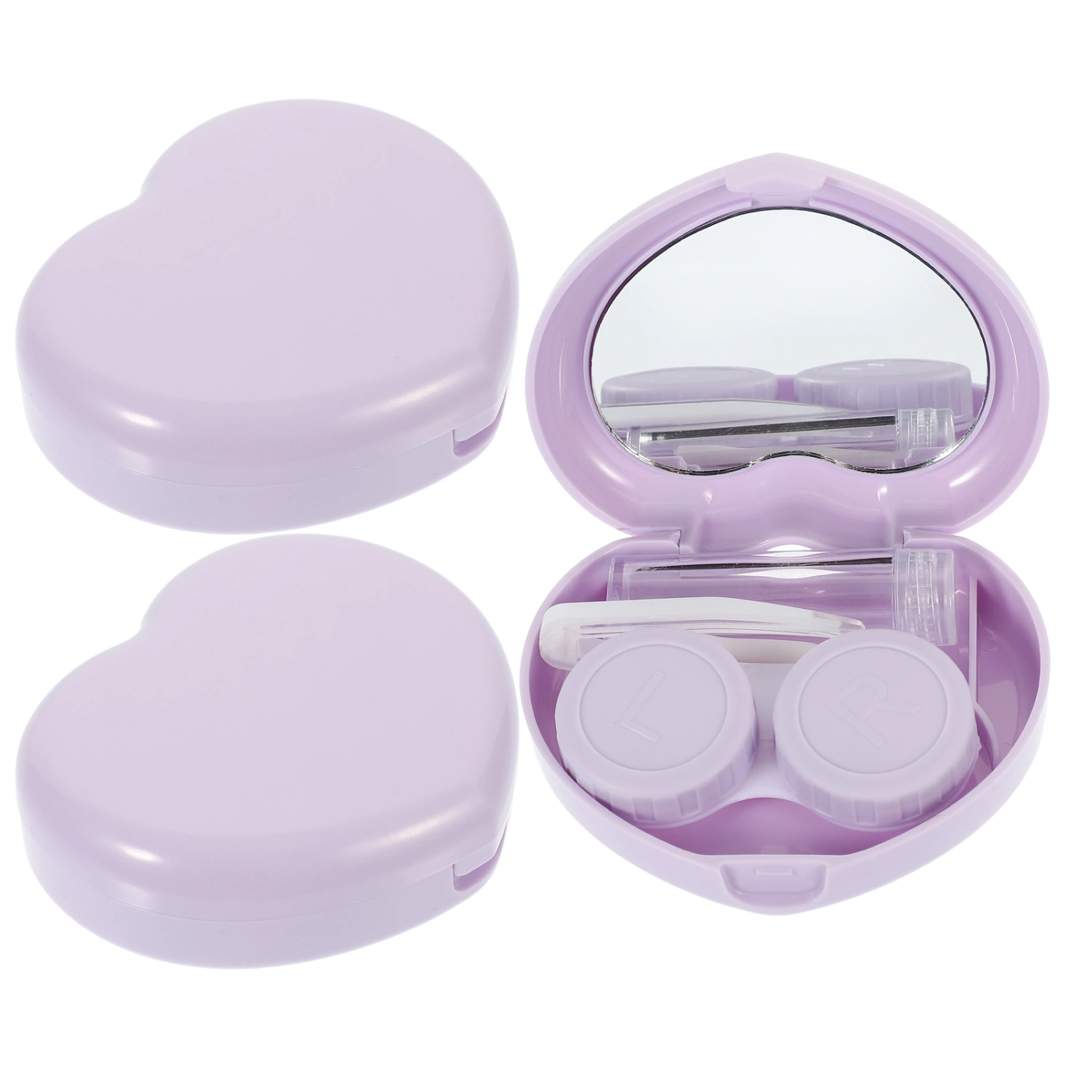 3 Sets of Contacts Lens Cases Travel Contacts Lens Cases Contacts Lens Case Box with Mirror