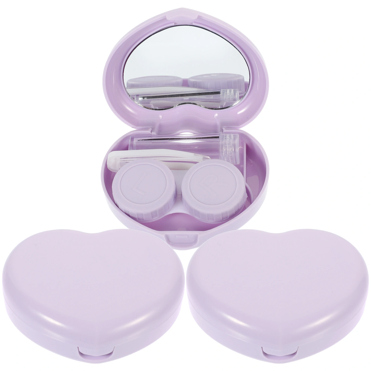 3 Sets of Contacts Lens Cases Travel Contacts Lens Cases Contacts Lens Case Box with Mirror