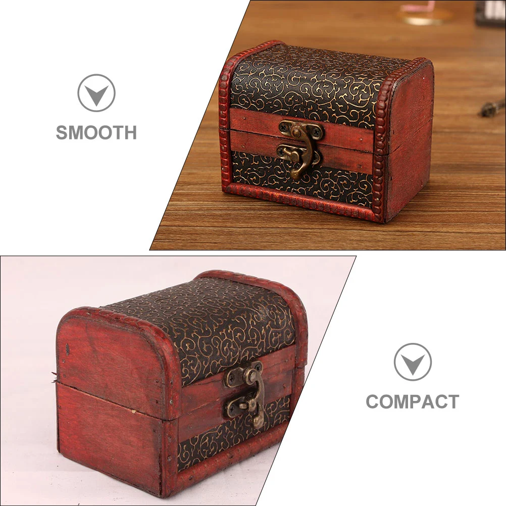 2pcs Antique Jewelry Case Vintage Jewelry Container Candy Box Ring Case Home Supplies