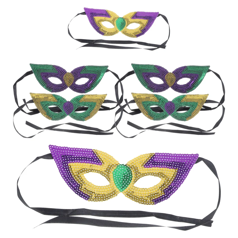 6Pcs Masquerade Masks Cosplay Mask Carnival Costume Mask Masquerade Fancy Ball Dress Mask