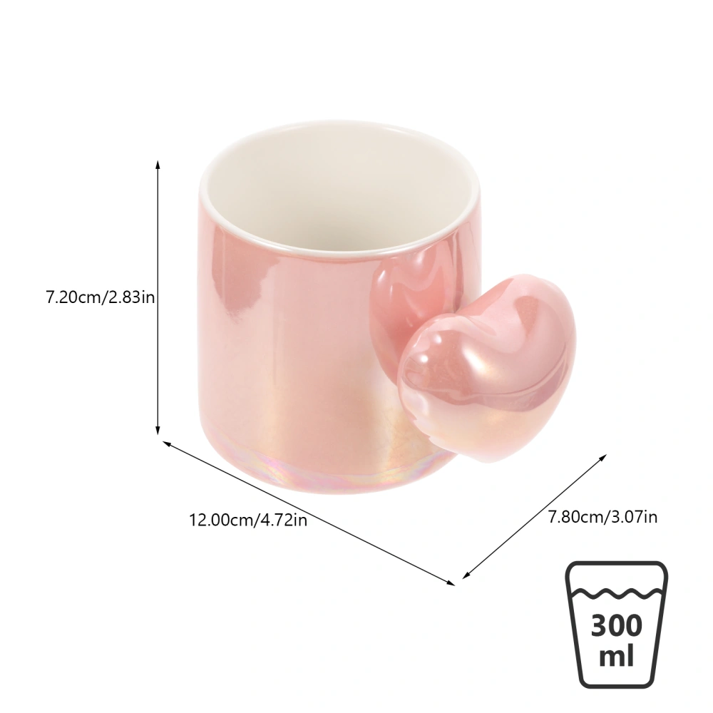 Heart Handle Ceramic Mug Ceramic Coffee Mug Home Milk Mug Personalized Coffee Mug