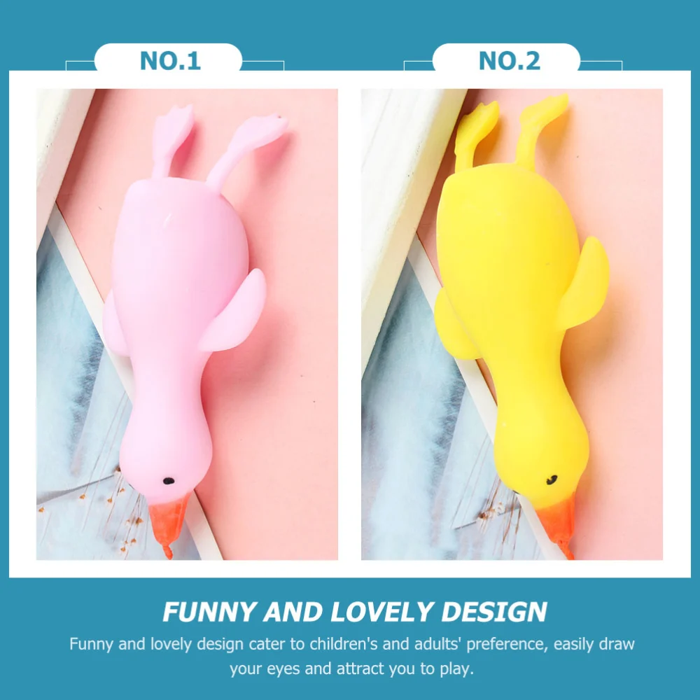 3Pcs Decompression Toys Squeeze Duck Toy TPR Animals Toys Kids Stress Toys Party Gifts