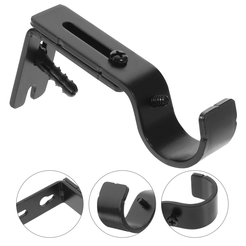 1 Set Curtain Rod Brackets with Screws Home Rod Bracket for Walls Curtain Rod Holder for Adjustable