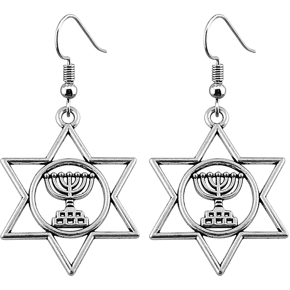 1 Pair Jewish Star Of David Jewelry Earrings Hanukkah Drop Earrings Women Gift