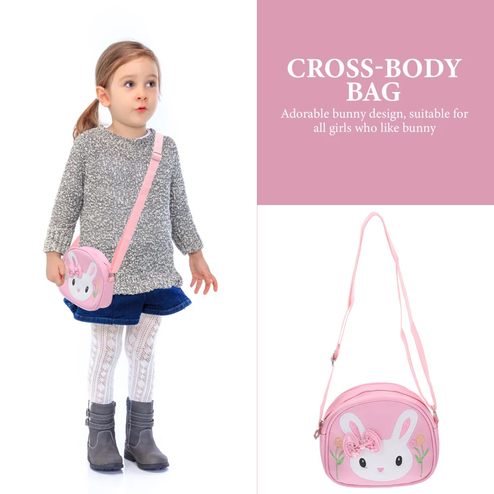 Girls Crossbody Bag Kids Purse Adorable Bunny Shoulder Bag Birthday Gift for Girls