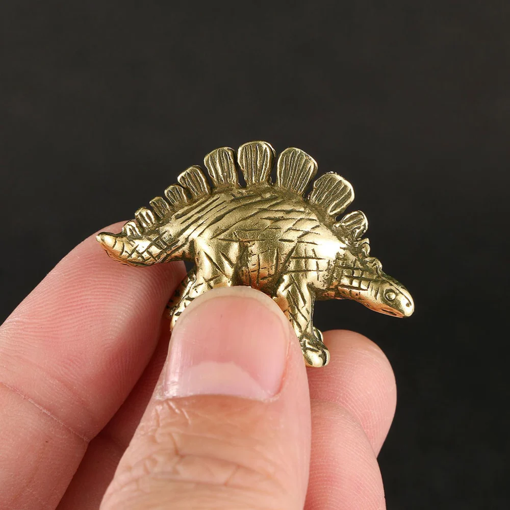 Vintage Brass Dinosaur Statue Brass Dinosaur Figurine Lifelike Miniature Dinosaur Statue