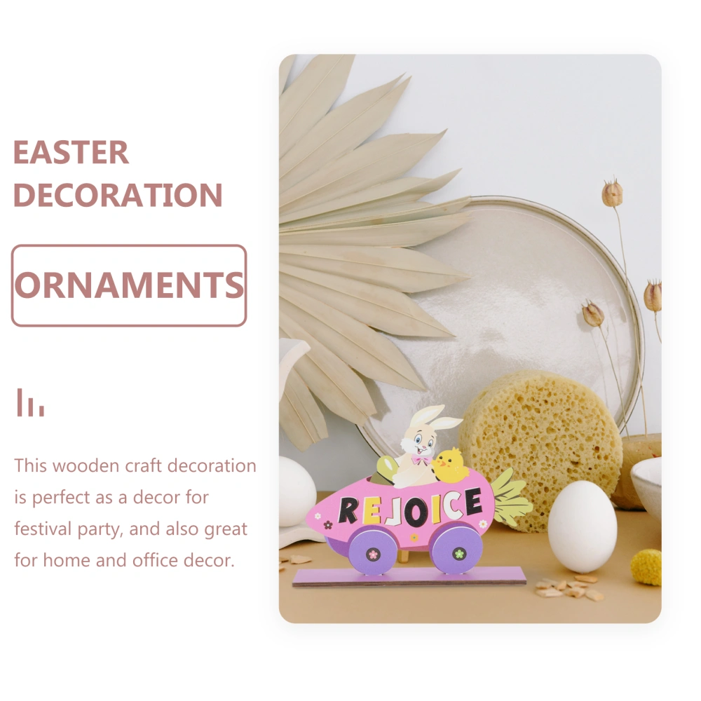 2pcs Easter Wood Table Sign Cute Wooden Table Decoration Desktop Ornament Spring Decor