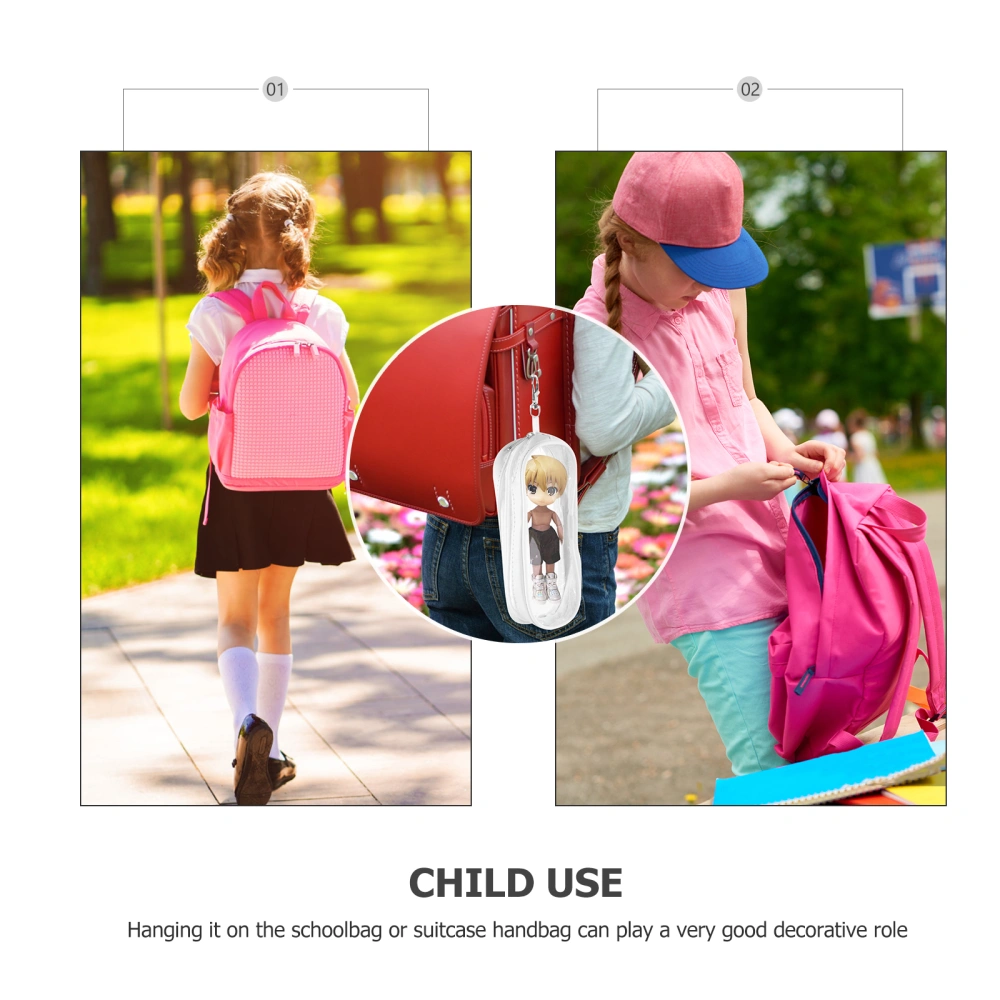 Mini Transparent Bag Outdoor Small Doll Bag Backpack Hanging Doll Storage Bag