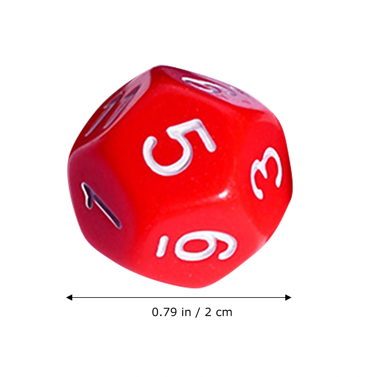 25pcs Game Dice Multi-sided Dice Acrylic Number Dice Small Gaming Dice Portable Party Game Dice